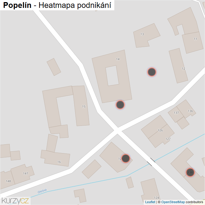 Mapa Popelín - Firmy v obci.