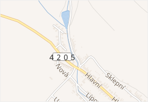 K myslivně v obci Popice - mapa ulice