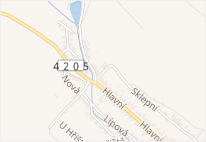 Krátká v obci Popice - mapa ulice