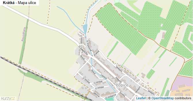 Krátká - mapa ulice