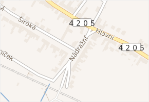 Nádražní v obci Popice - mapa ulice