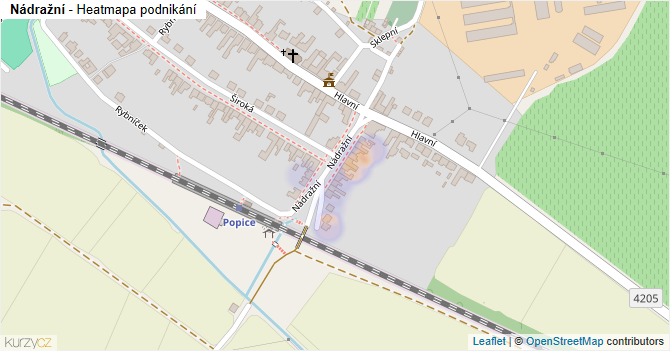 Nádražní - mapa podnikání