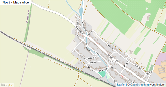 Nová - mapa ulice
