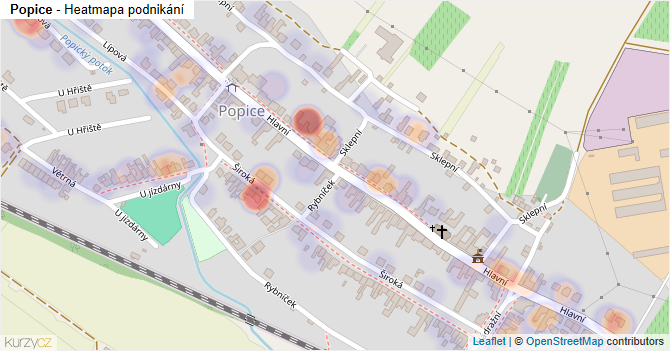 Popice - mapa podnikání