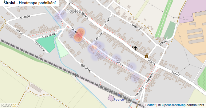 Široká - mapa podnikání