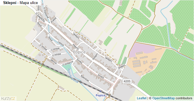 Sklepní - mapa ulice