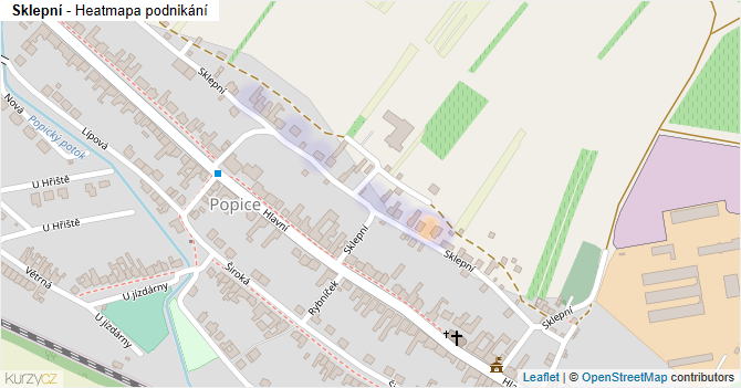 Sklepní - mapa podnikání