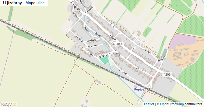 U jízdárny - mapa ulice