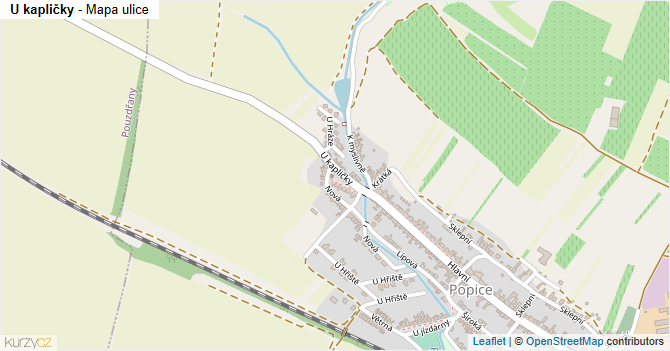 U kapličky - mapa ulice