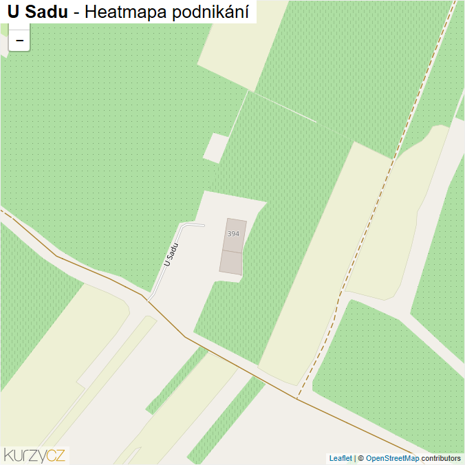 Mapa U Sadu - Firmy v ulici.