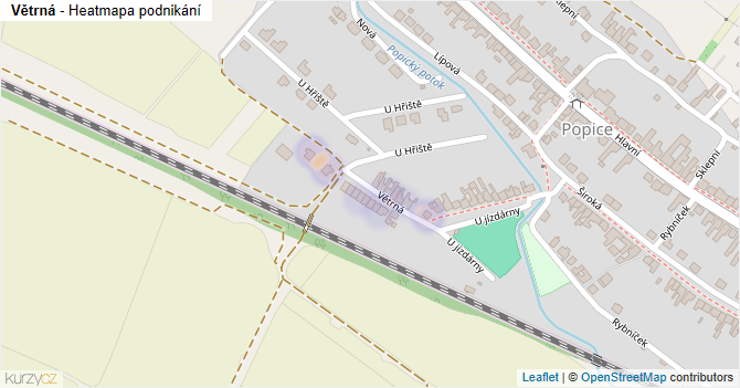 Větrná - mapa podnikání