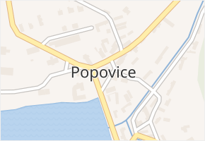 Popovice v obci Popovice - mapa části obce