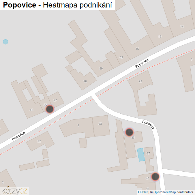 Mapa Popovice - Firmy v obci.