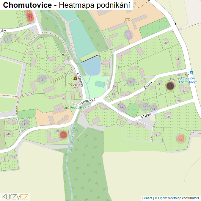 Mapa Chomutovice - Firmy v části obce.