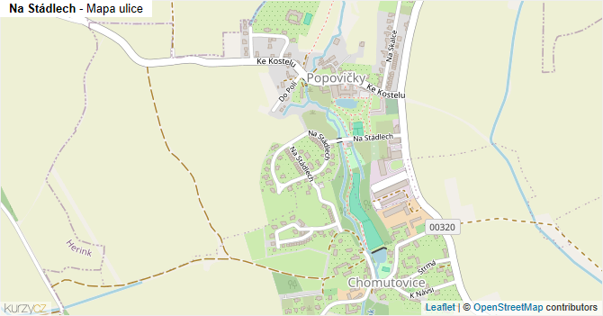 Na Stádlech - mapa ulice