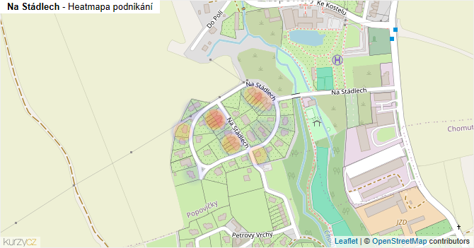 Na Stádlech - mapa podnikání