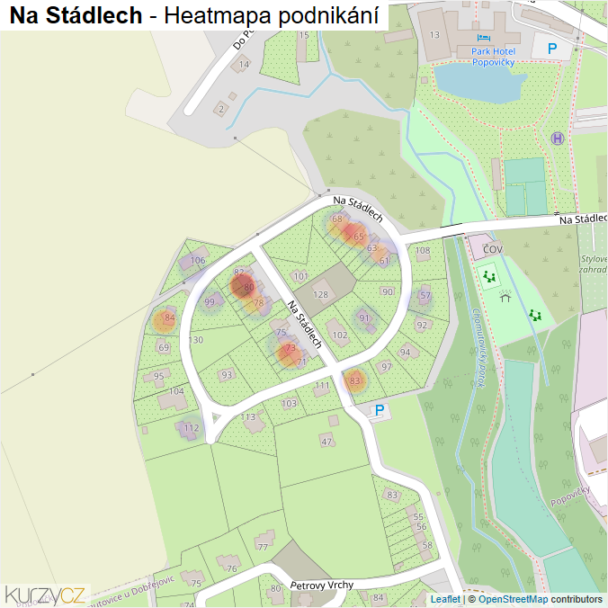 Mapa Na Stádlech - Firmy v ulici.