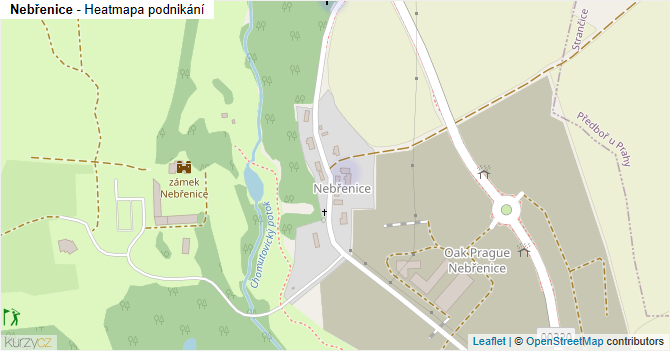 Nebřenice - mapa podnikání