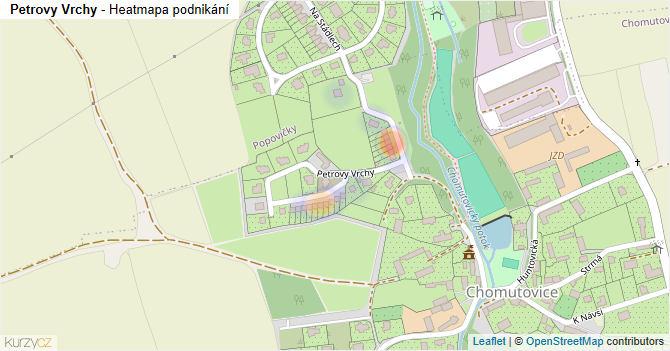 Petrovy Vrchy - mapa podnikání