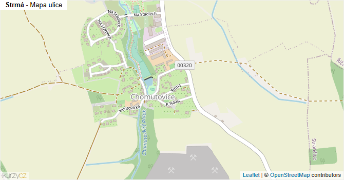 Strmá - mapa ulice