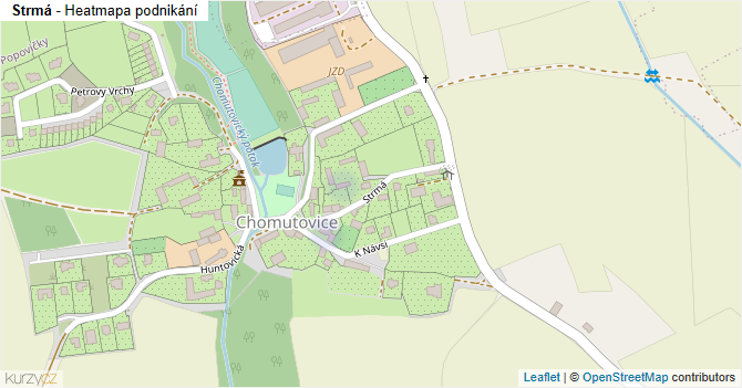 Strmá - mapa podnikání