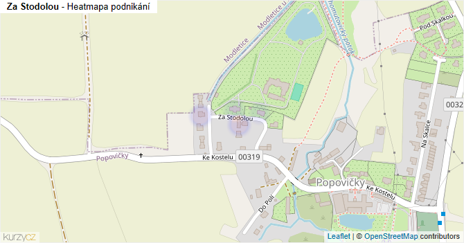 Za Stodolou - mapa podnikání