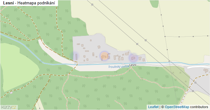 Lesní - mapa podnikání