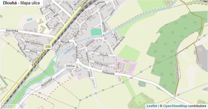 Dlouhá - mapa ulice