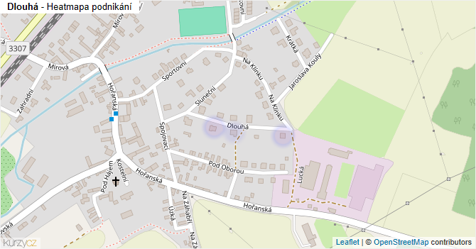 Dlouhá - mapa podnikání