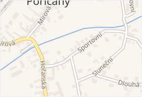 Kounická v obci Poříčany - mapa ulice