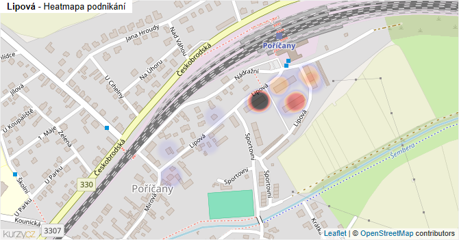 Lipová - mapa podnikání