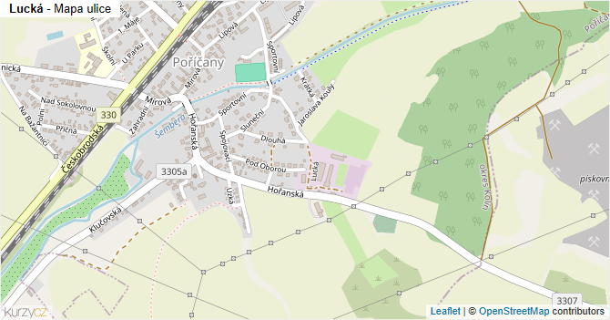 Lucká - mapa ulice