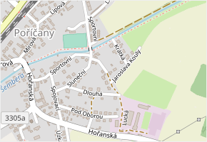 Na Klínku v obci Poříčany - mapa ulice