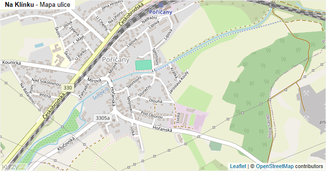Na Klínku - mapa ulice