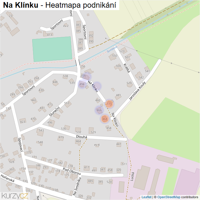 Mapa Na Klínku - Firmy v ulici.