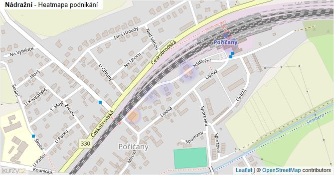 Nádražní - mapa podnikání