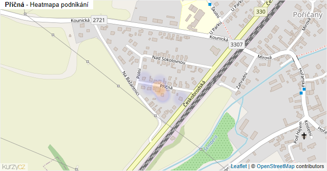Příčná - mapa podnikání