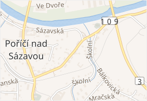 Čerčanská v obci Poříčí nad Sázavou - mapa ulice