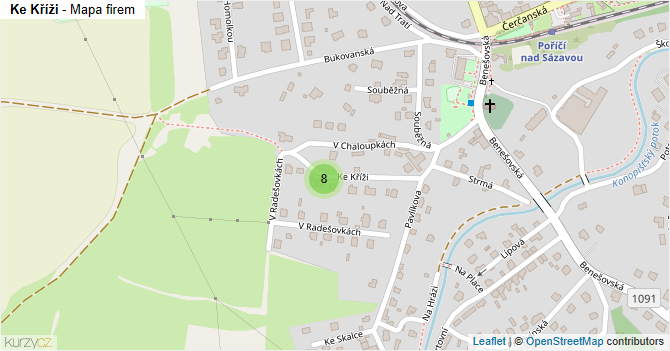 Ke Kříži - mapa firem