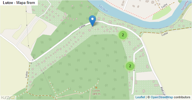 Lutov - mapa firem