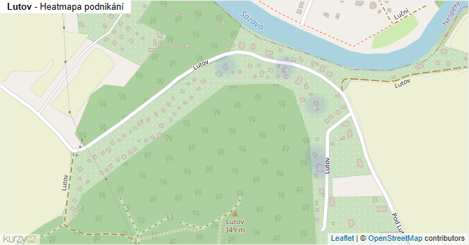 Lutov - mapa podnikání
