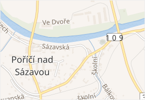 Sázavská v obci Poříčí nad Sázavou - mapa ulice