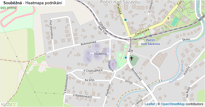 Souběžná - mapa podnikání