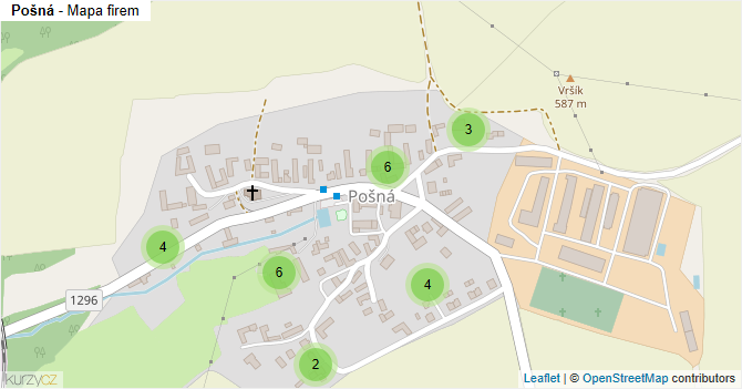 Pošná - mapa firem