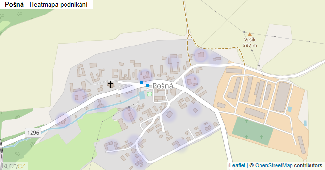Pošná - mapa podnikání