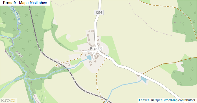 Proseč - mapa části obce