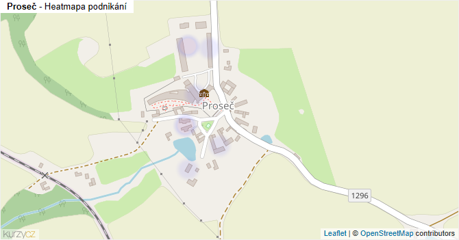 Proseč - mapa podnikání