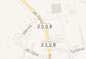 28. října v obci Postoloprty - mapa ulice