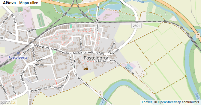 Alšova - mapa ulice