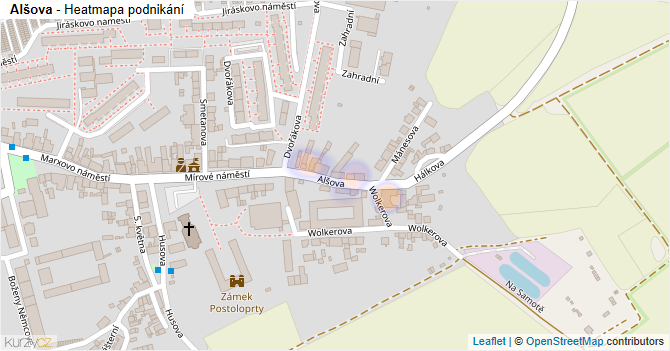Alšova - mapa podnikání
